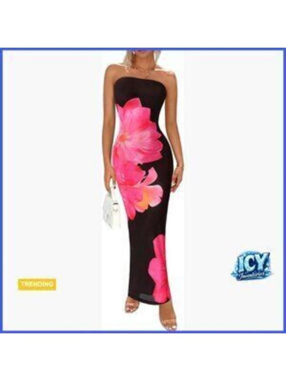 Mesh Bodycon Maxi Dress Strapless Formal Tube Cocktail